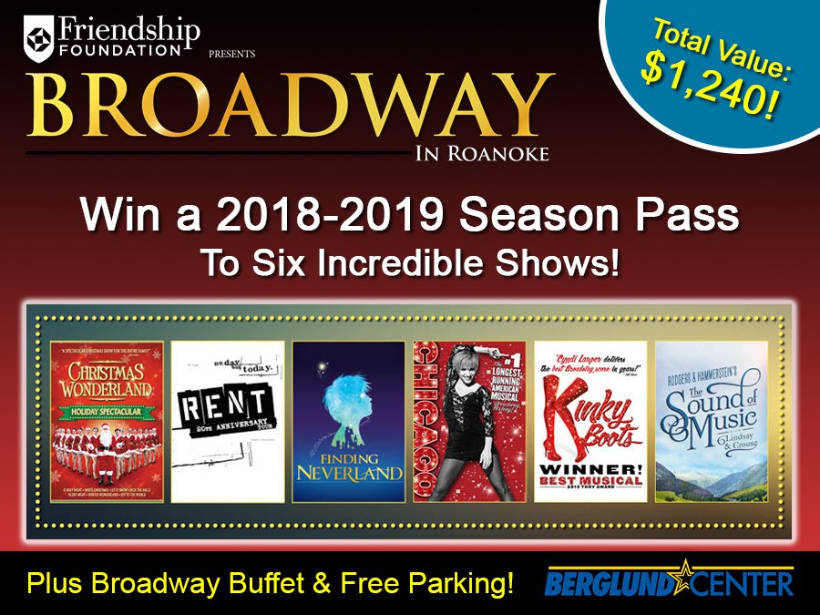 Broadway in Roanoke 2018-2019 Giveaway - Final