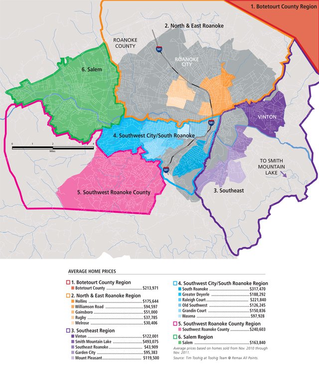 Roanoke Valley Map