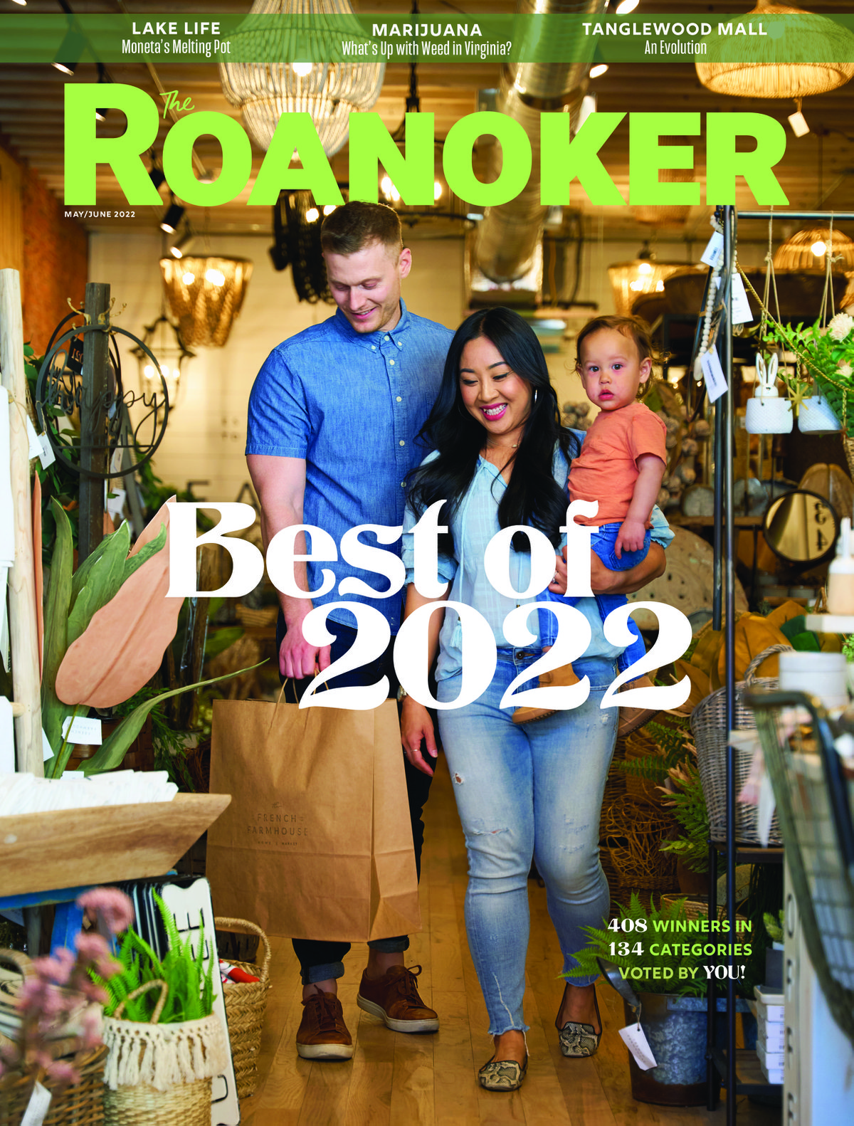 Andrew, Christine and Luka Troester enjoy a day of shopping inside award-winning The French Farmhouse in downtown Roanoke. Learn more about The French Farmhouse and see their Best of Roanoke reader poll wins in our May/June '22 issue.