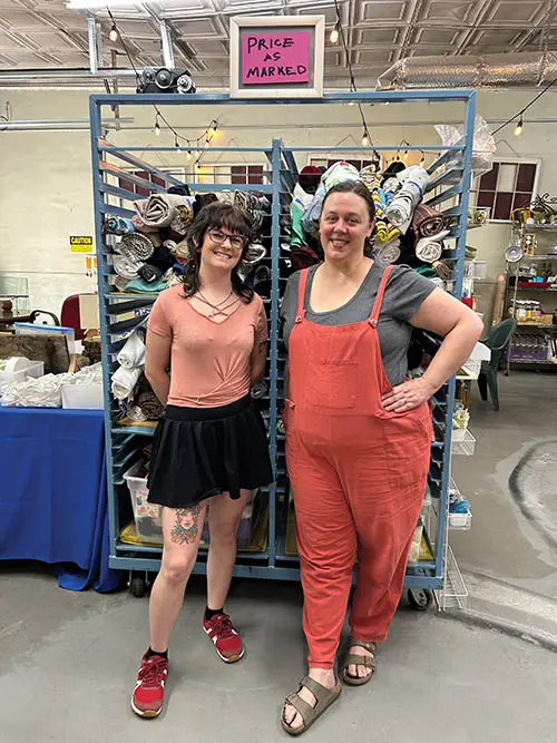 Candice Rohde (left) and Amanda Barbee (right) opened the Scrap Collective last January. 
