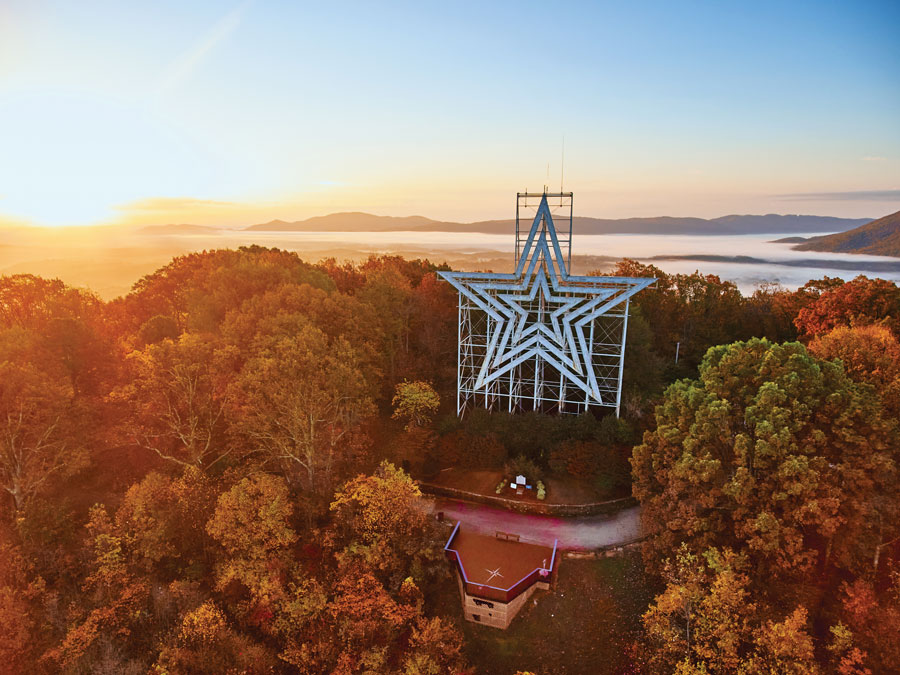 You can’t miss the beautiful fall foliage, especially at the top of Mill Mountain!