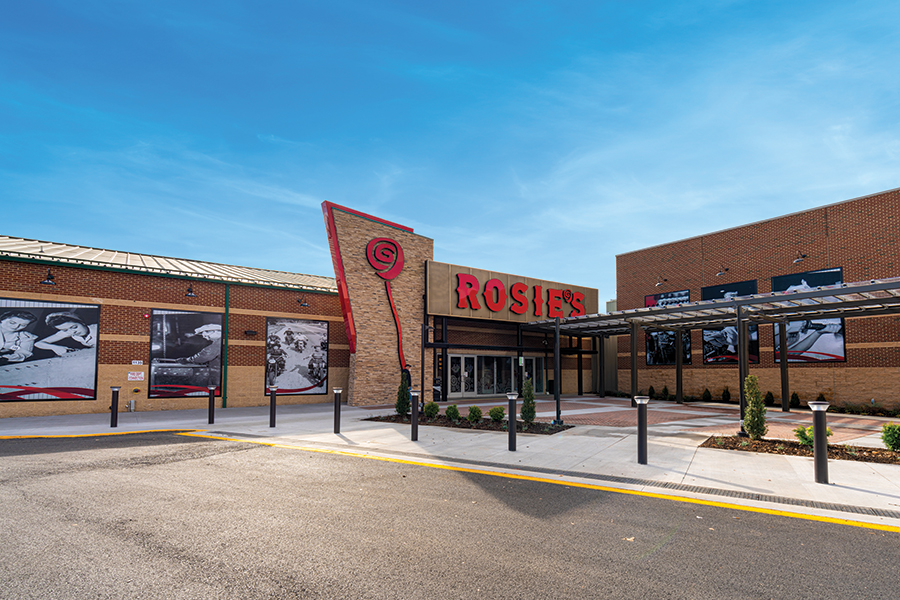 Rosie’s Gaming Emporium offers entertainment, live music, a popular restaurant and more.