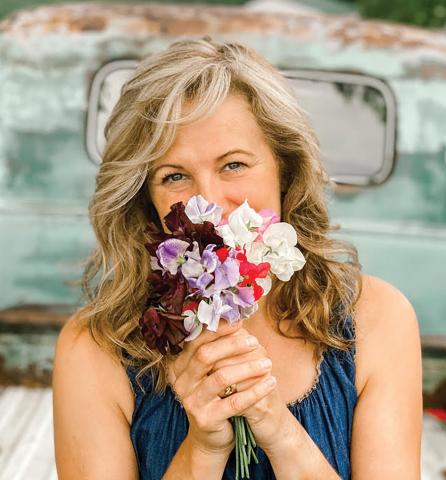 Laura Stump of Lark & Sky loves offering visitors fragrant, hard-to-find blooms: “I try to have things that people don’t often see in the grocery store,” she says. Courtesy of Laura Stump
