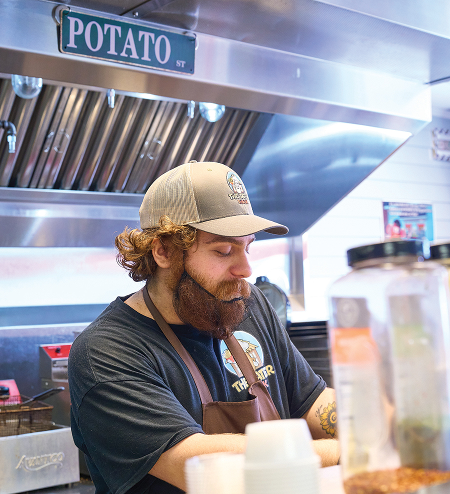 The Tater team gears up for potato-slingin’.