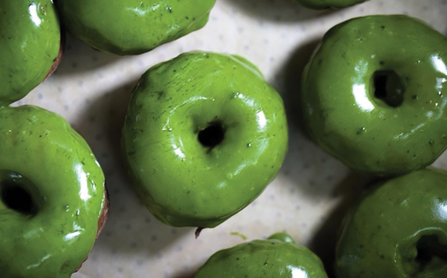 Chef Quincy Randolph's creative donut flavors include matcha glaze.