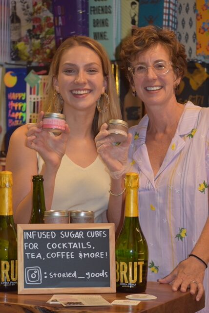 Owner of Storied Goods Martha Bourlakas (right) and her daughter Sarah (left)