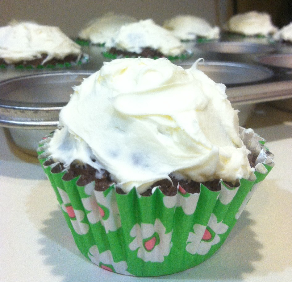 Chai Brownie Cupcake with Cream Cheese Frosting