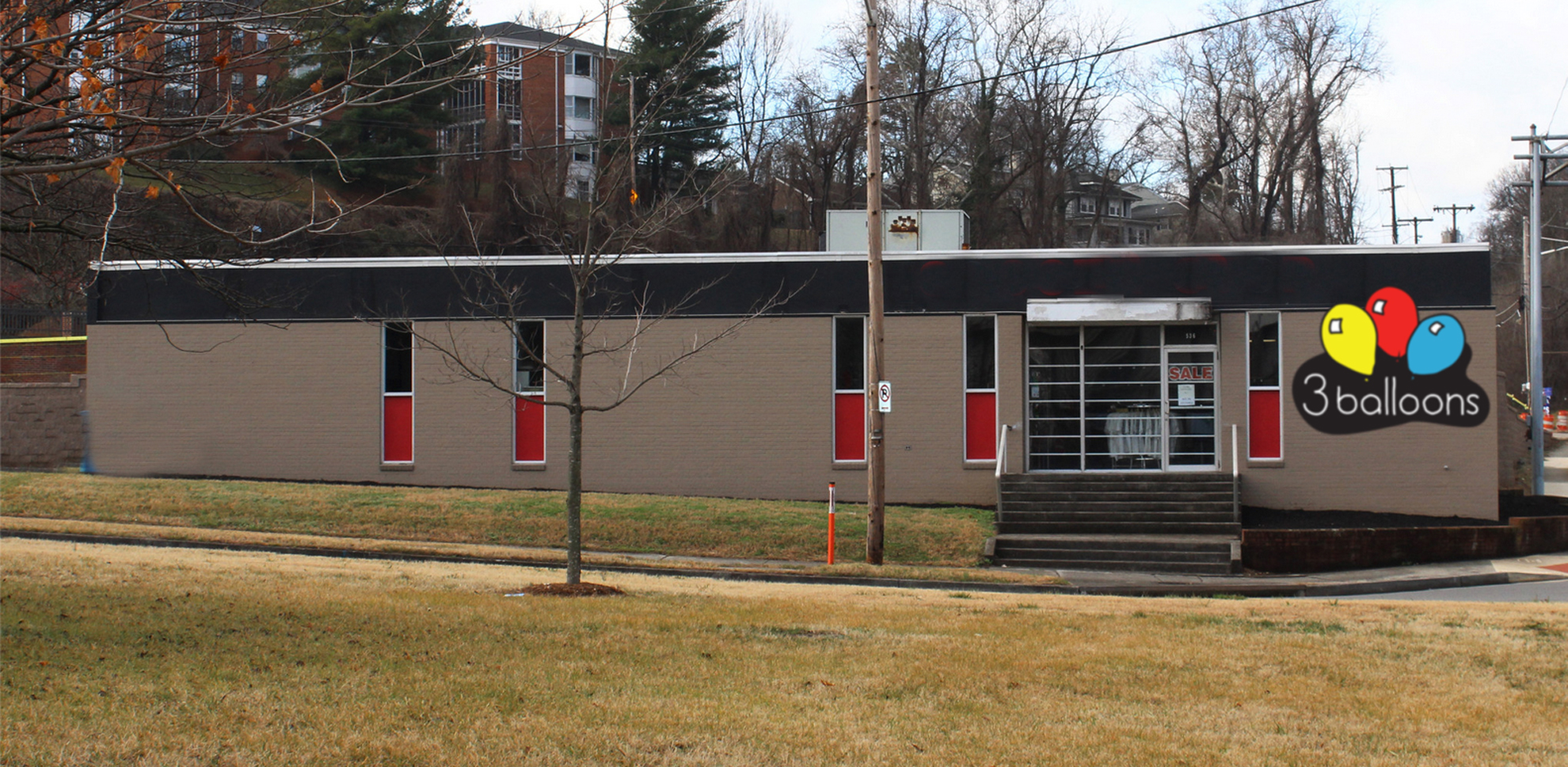 A mockup of 3 Balloons bookstore at 2219 Franklin Road in Roanoke.