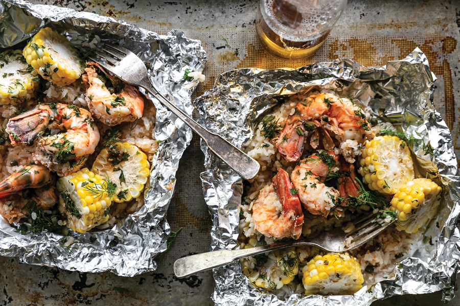 Baja shrimp foil packets