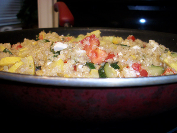 Fresh tomatoes and squash highlight Market Skillet.