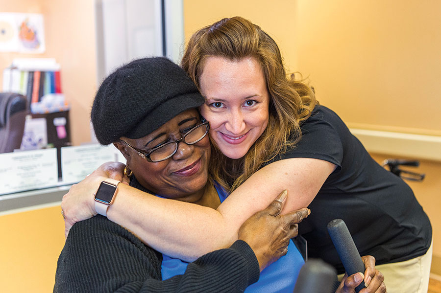 “Adult day care is interactive, working from independent living to assisted living, to home care, to adult day care. You see a physical improvement in the participants by being here. ... It is a nice between [facility] for the elderly.” –Feinour Director Nicole Miracle