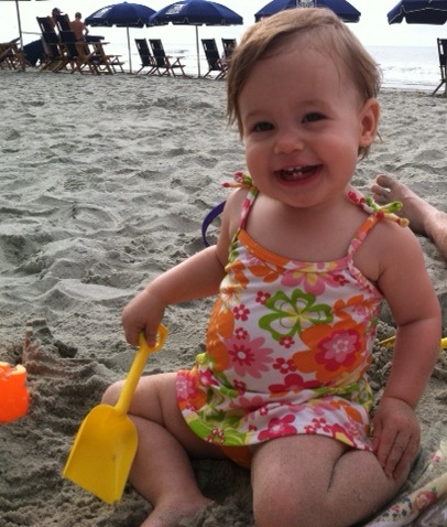 Sydney visits the beach for the first time!