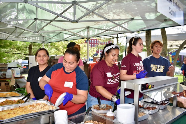 BaconFest helpers from Roanoke Catholic School