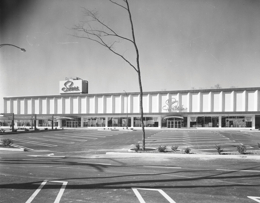 Sears Town the weekend prior to its grand opening in 1957.