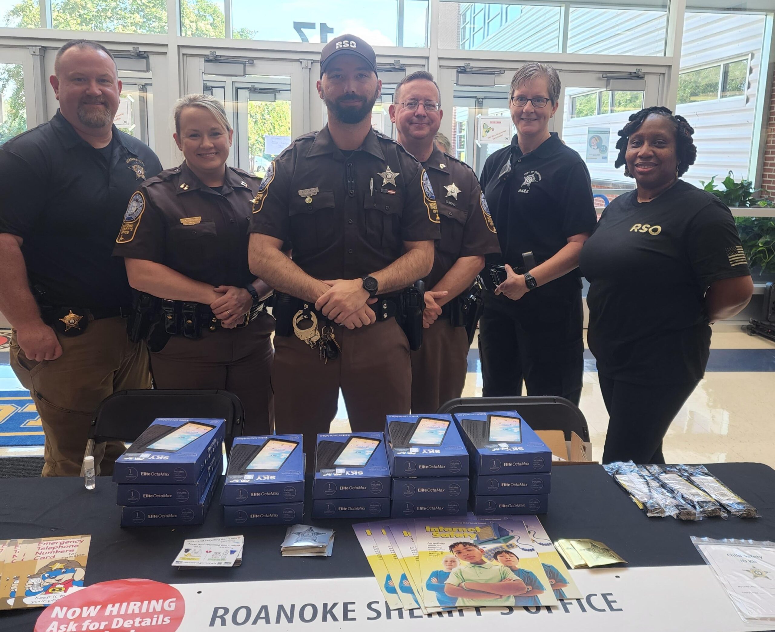The office held a back to school extravaganza. It parntered with a company that helped provide free tablets to community members.
