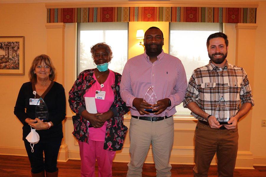 Award Winners (left to right): Cynthia Redman, Janice Walker, Eric Johnson and Holston Norman.