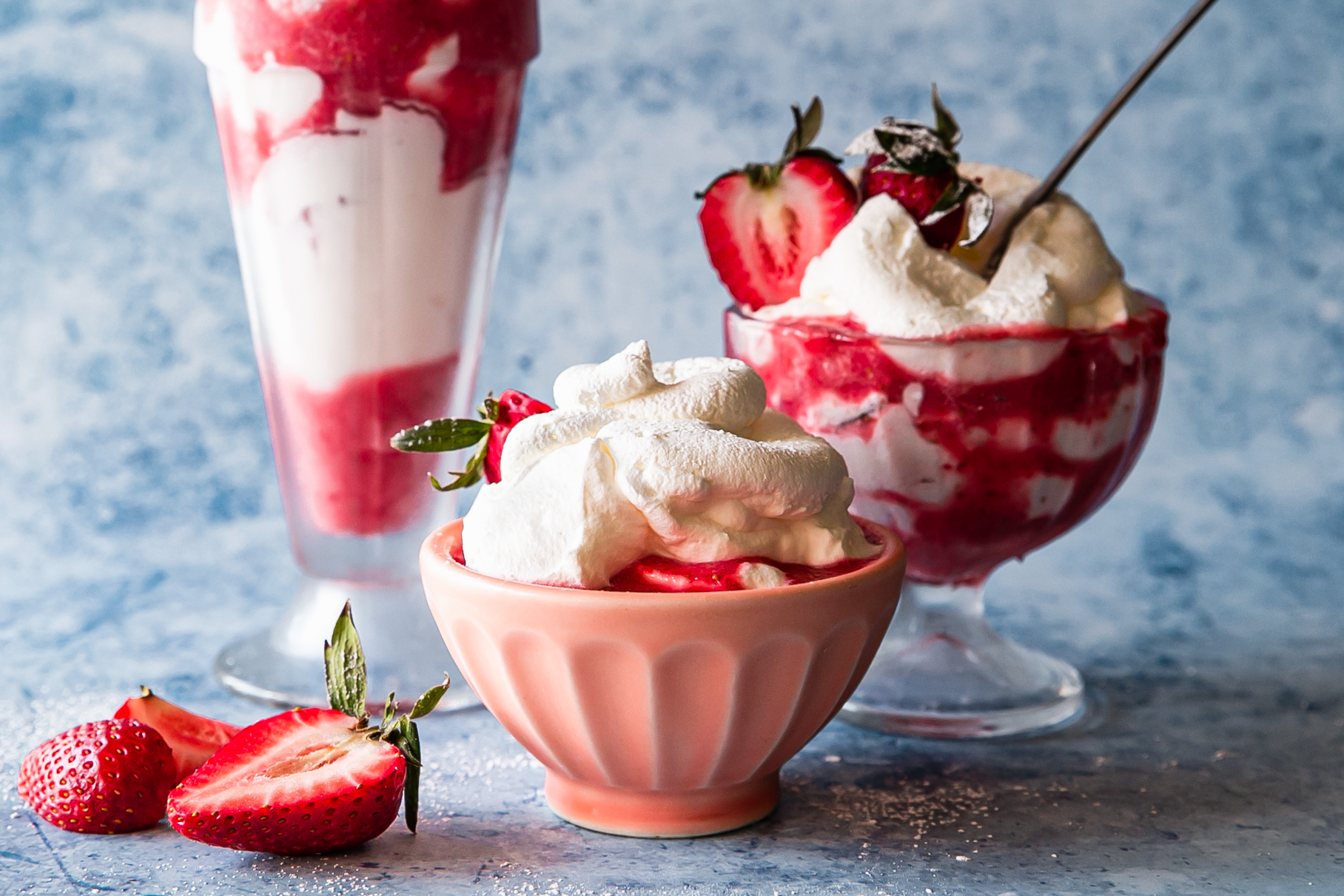 Frozen Strawerry Parfaits