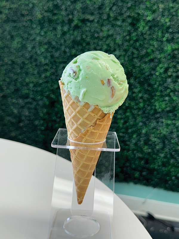 Pistachio almond ice cream.