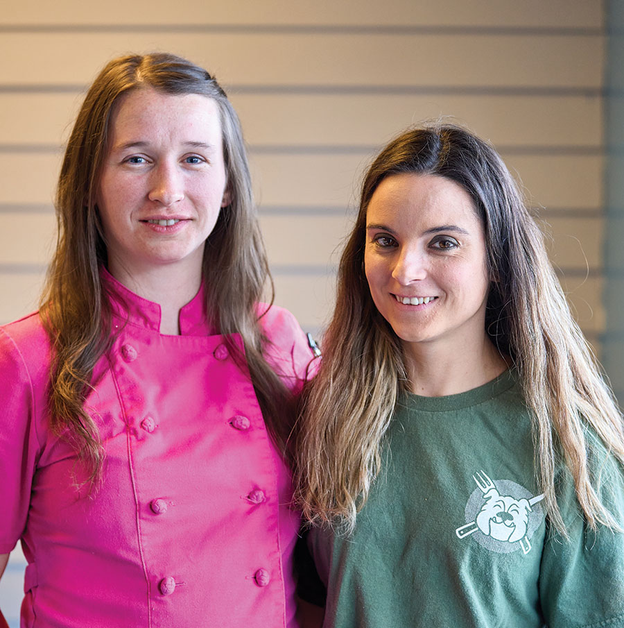 The dynamic duo behind Lazy Bulldog's growth: Jordan Holland, head chef and catering manager, and Brittany Nelson, general manager.
