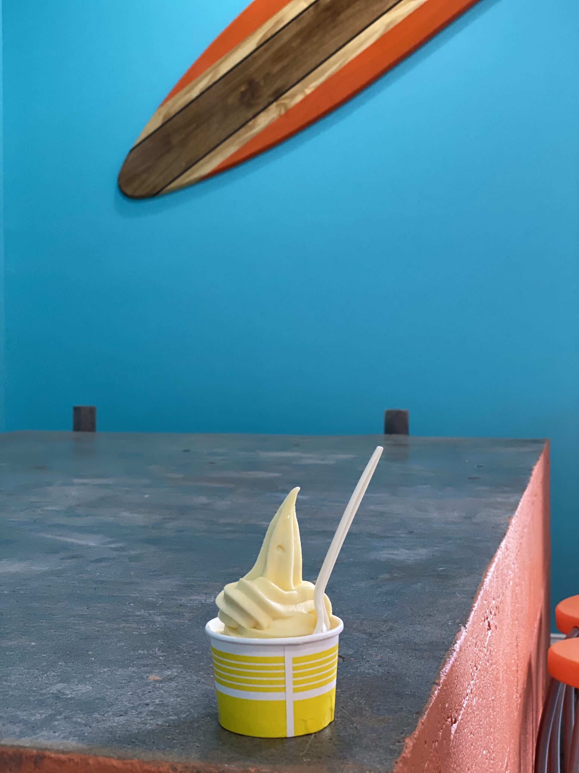 Hang 10 features their Dole Whip, a fruity soft serve.