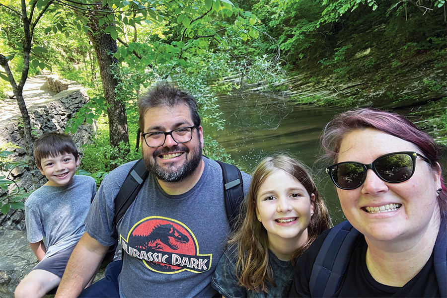 The Rodriguez family enjoys the outdoors by visiting Natural Bridge State Park. Courtesy of the Rodriguez Family
