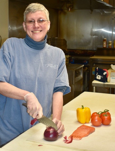 Chef Missy Saul prepares for a busy day of customers.