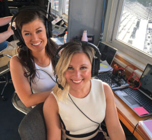 Cool and Newman are hard at work as the first all-female broadcast duo in professional baseball.
