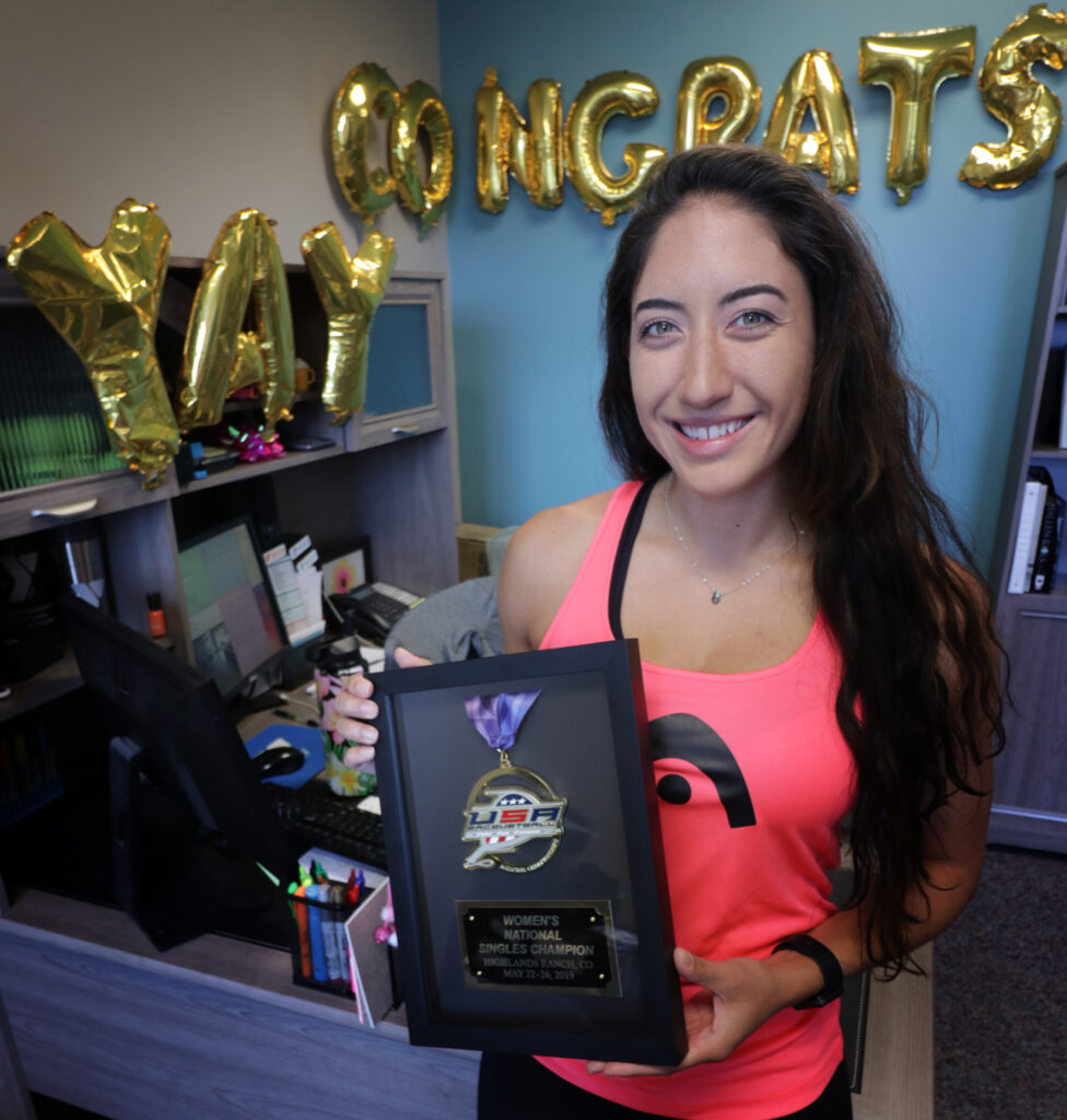 Salem YMCA Membership Director Kelani Lawrence became a national racquetball champion on the same weekend her mother, Malia Bailey, was inducted into the Hall of Fame.