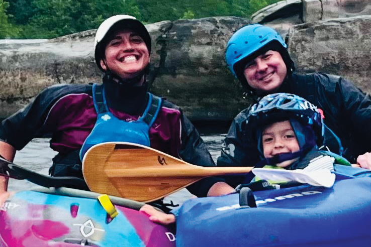 Lila Caldwell and her family get a dose of adrenaline by kayaking on the Balcony Falls section of the James River.