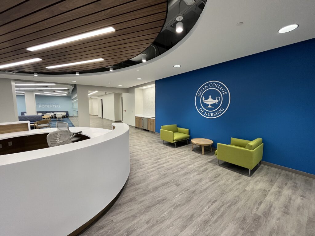 Glen College of Nursing Reception Area