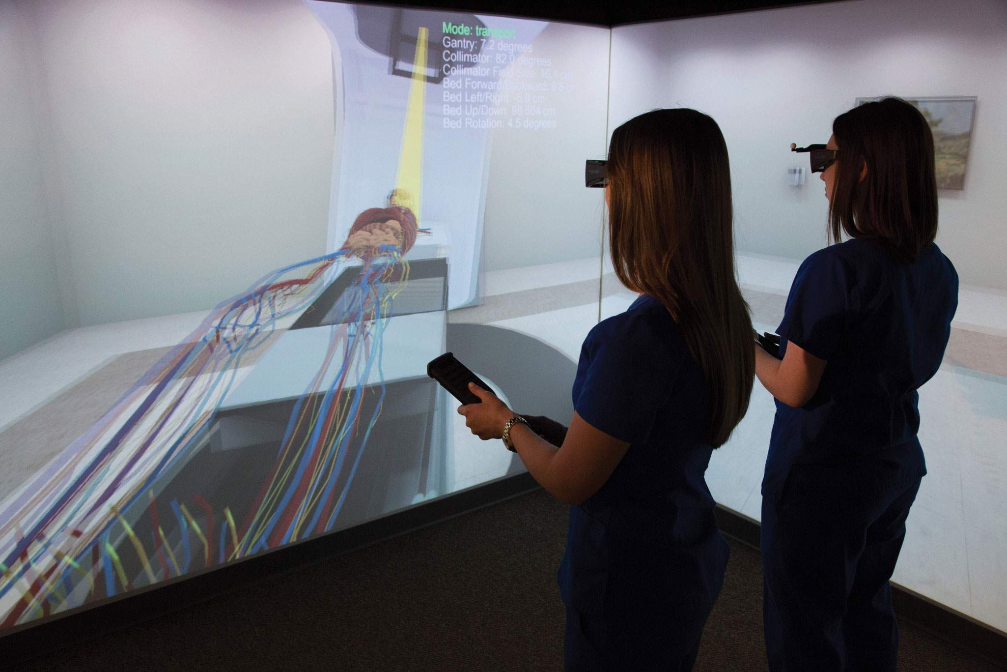 The VERT equipment was first used by radiation therapy students in the spring semester.