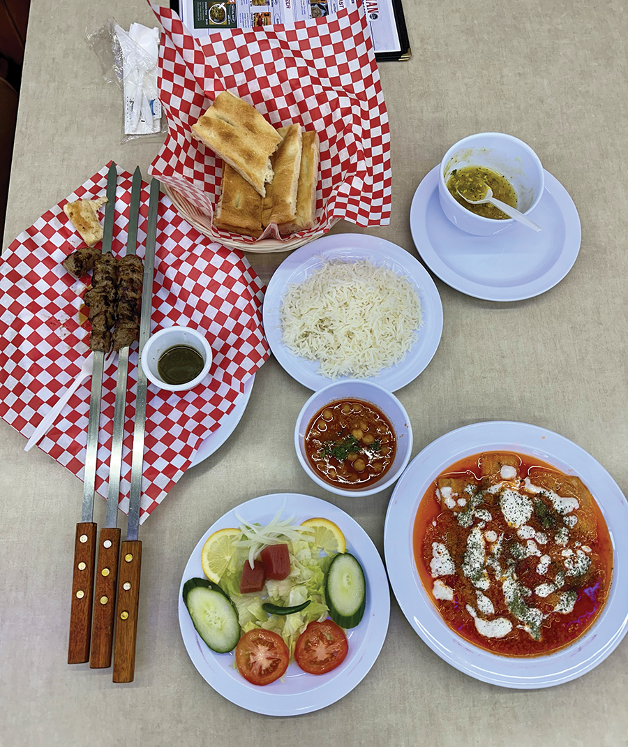 Tender lamb kebabs and steamed eggplant are standout dishes at A1 Afghan.