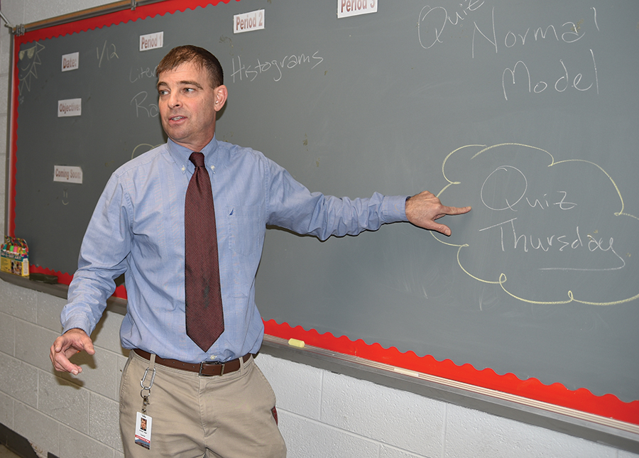 Jimmy Yager, Lord Botetourt math teacher, says many individuals helped him on his path to become a teacher.