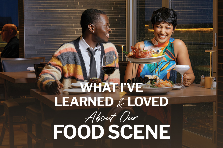 Dining at Six & Sky Rooftop Grille is always a good idea, not only for the food, but those incredible rooftop mountain views. ©Aaron Spicer