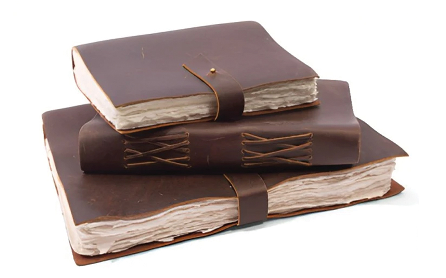 Oiled Leather Journals ($9.99-$37.99). Available at chocolatepaper.