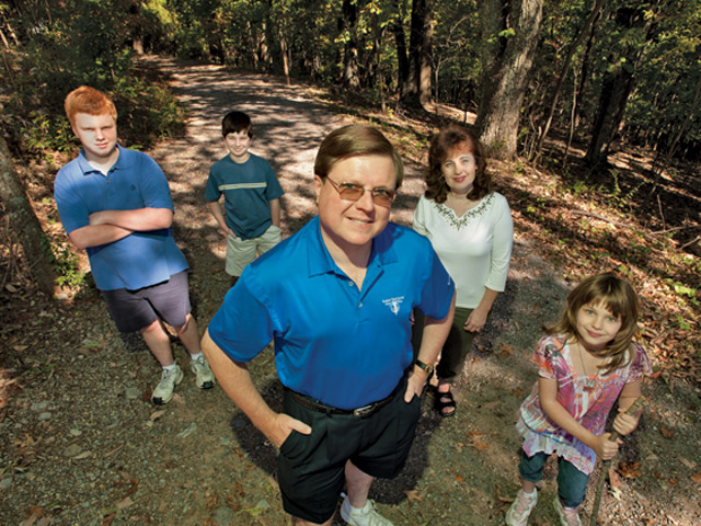 The Howard family: From left: Garrett, Ben, Dad Landon, Mom Lynne and Jaclyn.