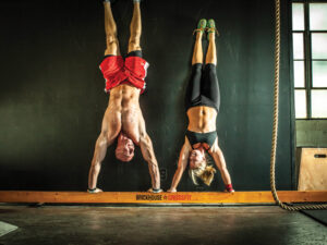 Brickhouse CrossFit owners Jay and Amanda Forrester, in a photo that is not upside down.