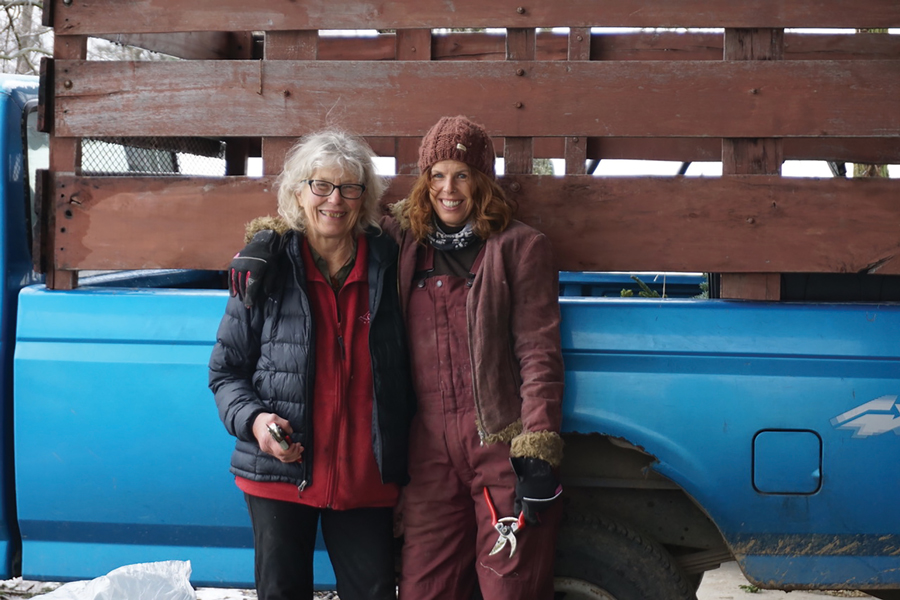 Sharon Morley (left) and Erika Johnson have worked together on various projects in Floyd for decades. “Mom is absolutely my hero,” says Erika.