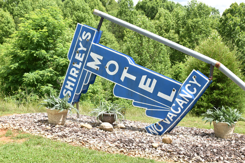 You’ll know you’ve arrived at Shirley’s B&B when you see this sign from the namesake hotel.