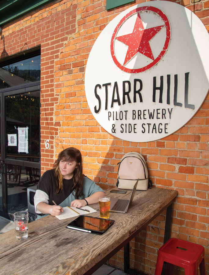 Remote workers can enjoy a craft beer at our local breweries like Starr Hill.
