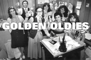 The Roanoker staff in the late 1970s. Front row: Brenda McDaniel, Jon Iott, Marty Snortum. Second row: Susan Bowling, Patti Phillips, Sara Boggs Bemiller. Back row: 
Jay Rowe, Richard Wells.