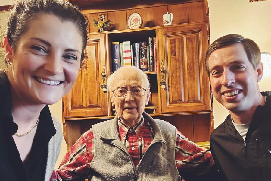 Saralyn and Stephen with Bob Kinsey.