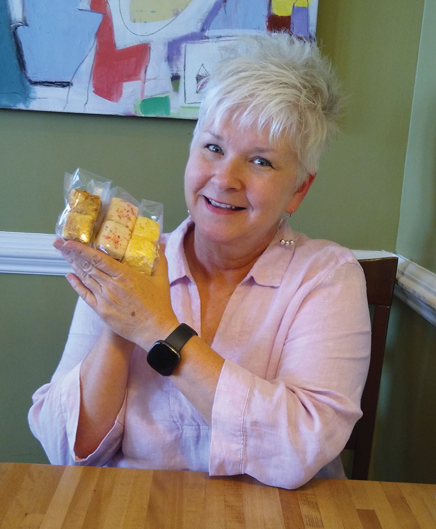 Sebrina Ruth-Cooper of Bite Me Confections shows off her flavorful custom marshmallows. ©Anthony Giorgetti