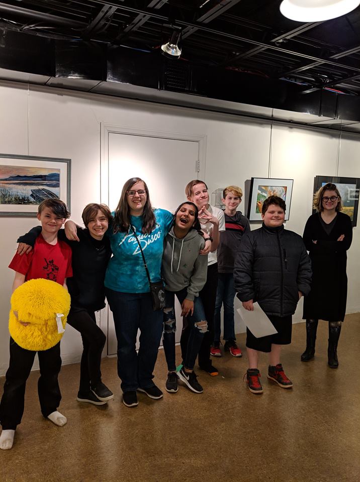 Acting Out Members Pictured L-R are Peyton Schier, Addison Carmen, Tura Furrow-Scott, Marisa Parikh, Matthew Scott, Paul Laurent, Jonas Tyree and Cate Willis.