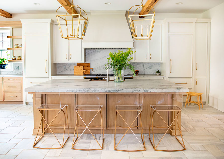 Old and new meet in this historic farmhouse kitchen.