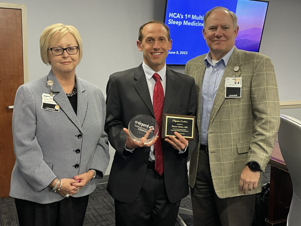 Dr. Brian Gross earns a National Physician of Excellence Award for the LewisGale Medical Center Sleep Apnea Program.