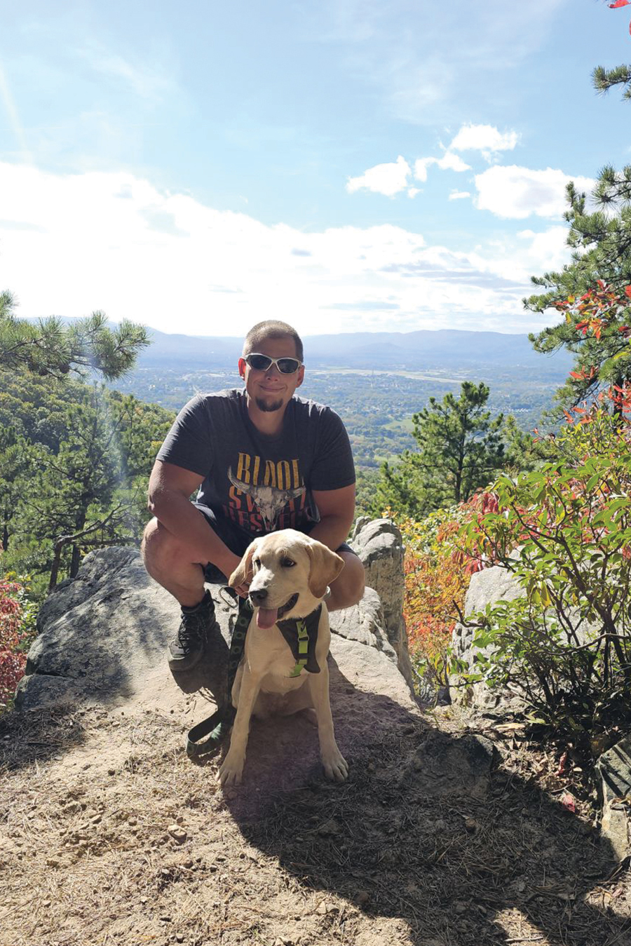 Seth Moore and his dog Luffy take a hike for quality sniffs (and views).