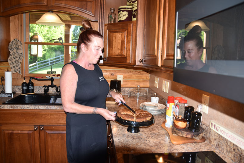 Cheryl Bennett of Shirley’s B&B customizes the breakfast meal for every guest.