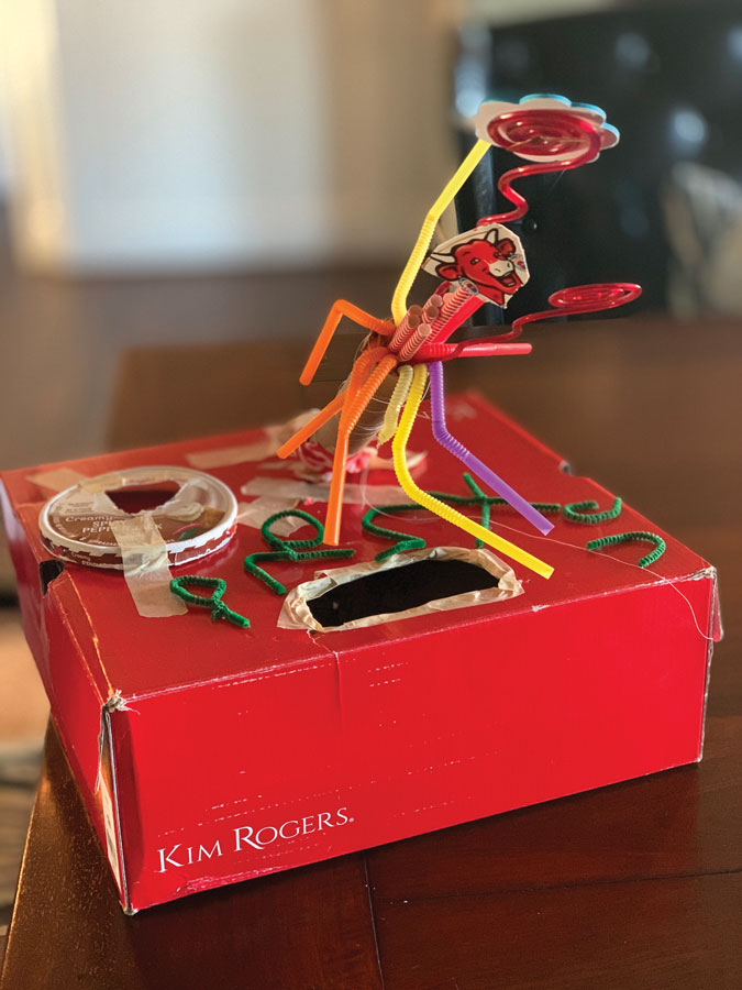 My son’s handmade valentine box dubbed “The Explosion” was trash bound after the class party.