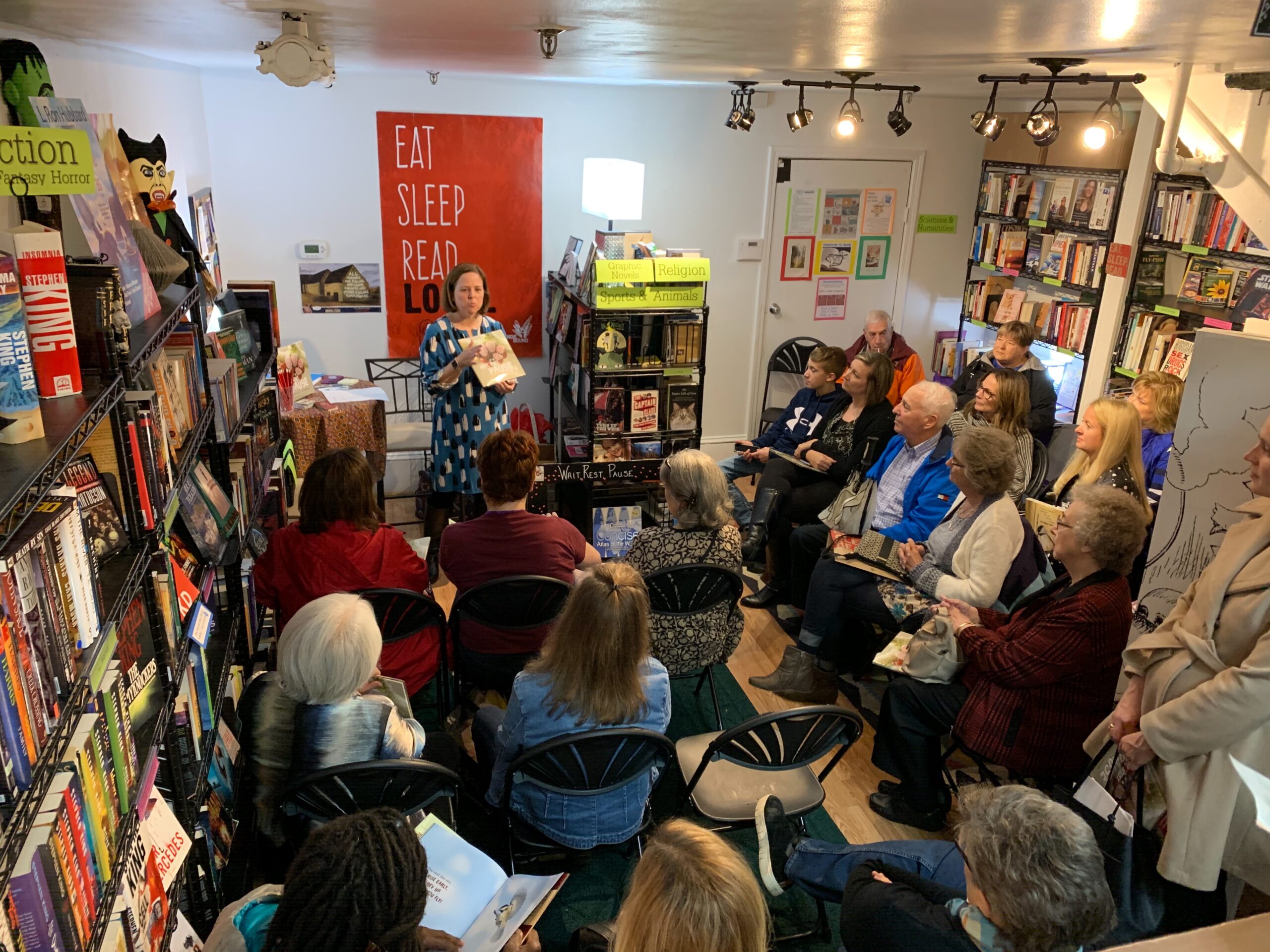 In-person events are back, featuring authors showcasing their work.